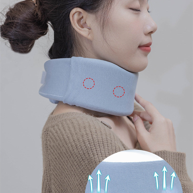Breathable neck support, cervical stretcher, traction device, medical device for pain relief